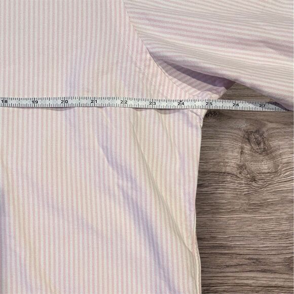 Ralph Lauren Classic Fit Button Up Pink White Stripe Pony Shirt Mens Size Large - Picture 3 of 5
